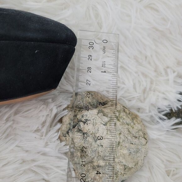 Sam edelman black suede leather peep toe platform heels - Picture 3 of 16